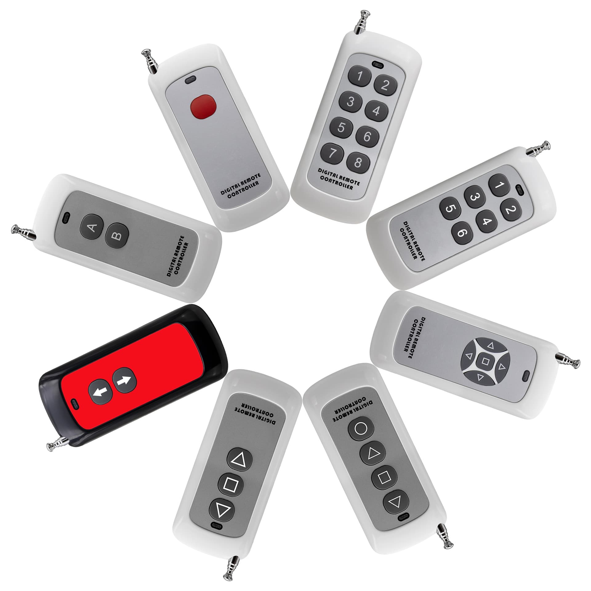 HFY528 white single/two/three/four-button 1000-meter transmitter, EV1527 chip 433 frequency wireless remote control