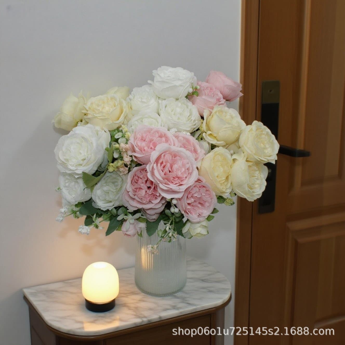 Cross-border Best Seller Spring Budding Peony Artificial Silk Flowers Fake Flowers for Living Room Wedding Photography Home Decor