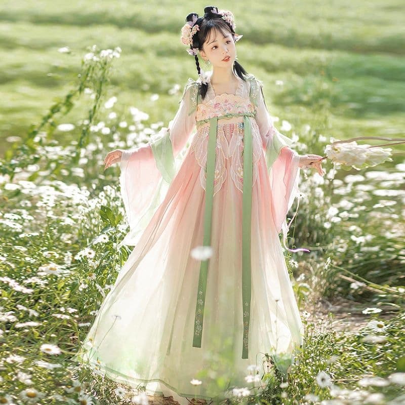 Huashenji Hanfu Women's Huayu Ci Qixiong Han Element Summer Hanfu Original Han Element Flowing Fairy Dress