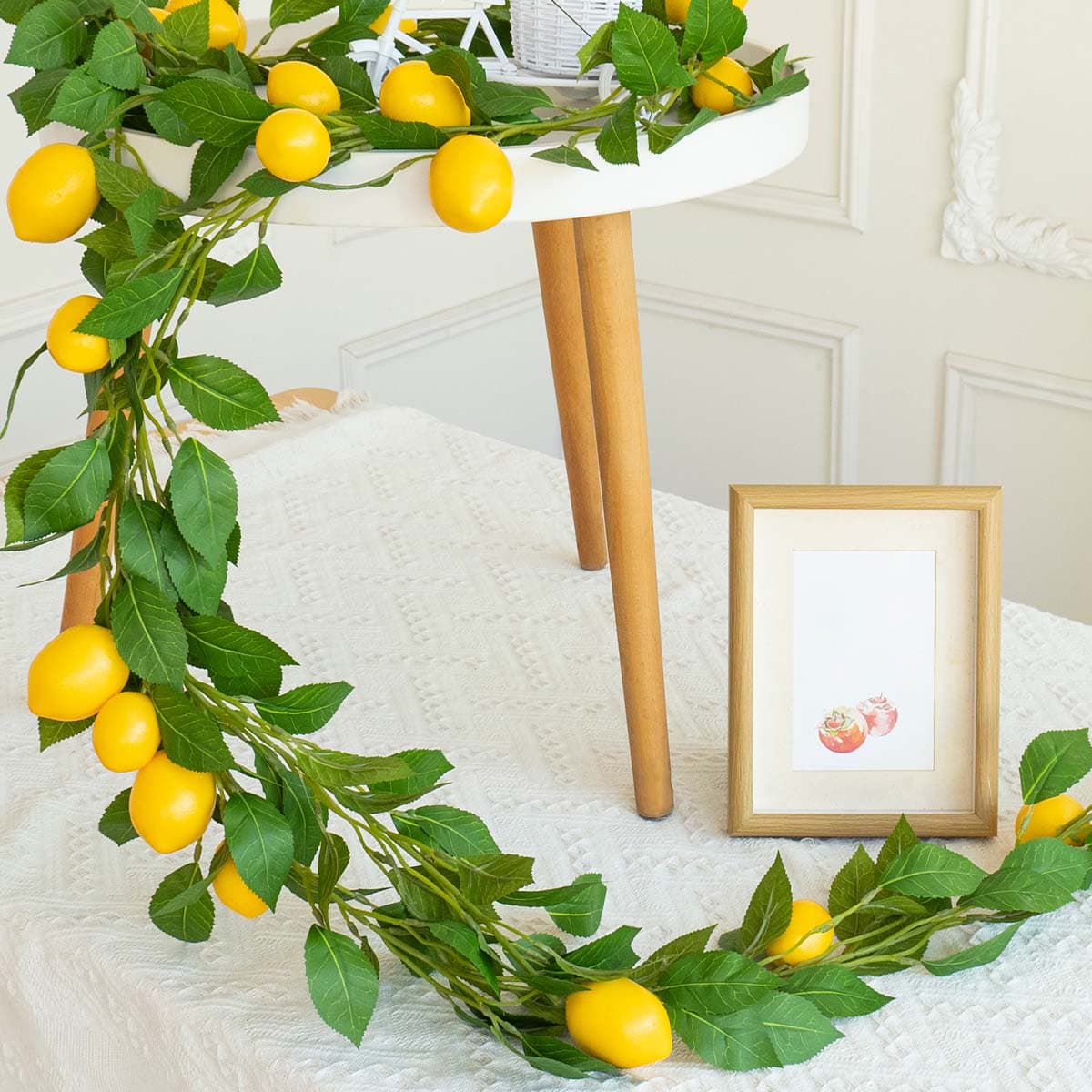 Nordic Style Artificial Lemon Plant Vine Home Indoor Decorative Lemon Fruit Branch Wholesale Price for Wedding Hanging Decoration