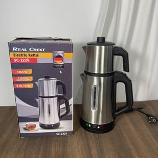 2-in-1 Kettle Set Water Kettle Cross-border Stainless Steel Electric Kettle Yiwu In Stock