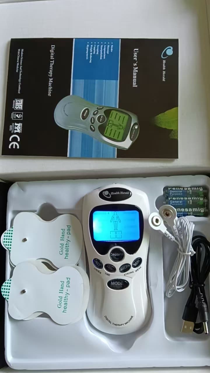White English Blue Screen Massager Digital Massage Device Multifunctional Mini Portable Physiotherapy Instrument