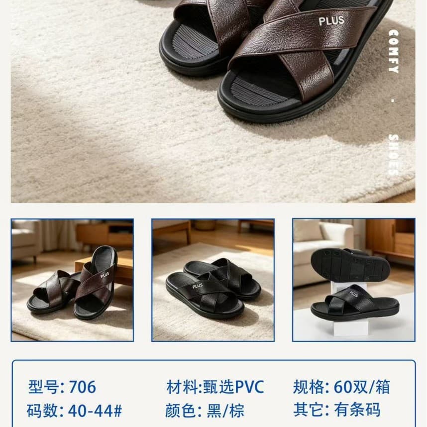 Factory Price Supply 2026 Summer New Men's Flip Flops Classic Thong Sandals Home Indoor Anti-Slip Men's Slippers
