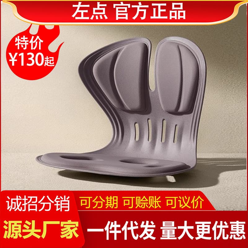 zdeer Left Dot Lumbar Support Cushion for Office Chair and Car, Long Sitting Waist Support