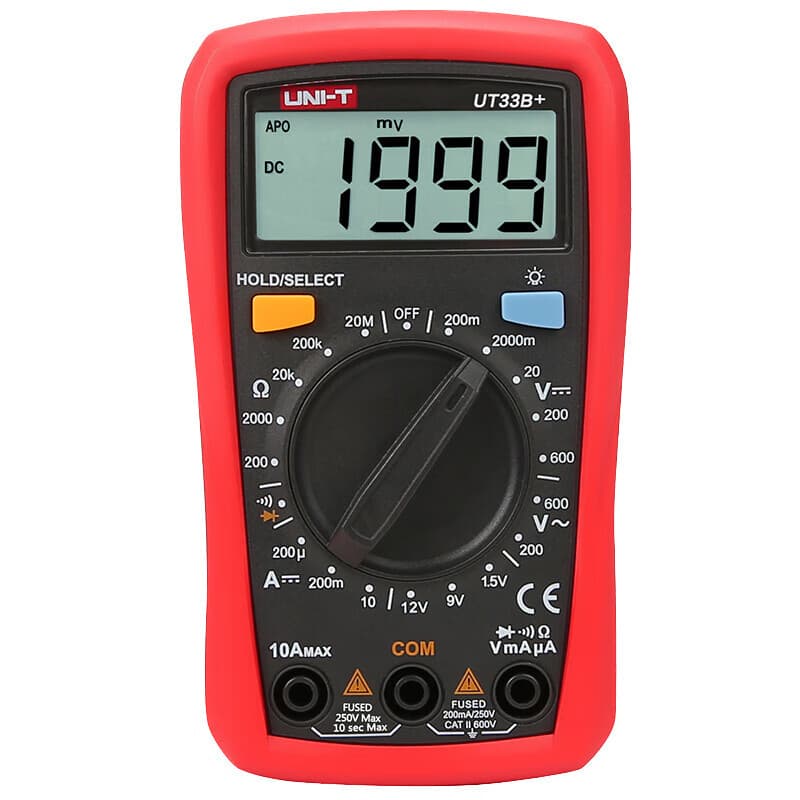 UNI-T UT890 Clamp Meter, Manual Ranging Multimeter with Temperature Measurement, Handheld