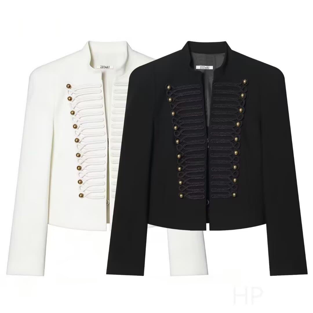 TAOP&ZA Women's 2026 Summer New Arrival European and American Style Fashion Shoulder-Padded Slim Fit Blazer 4840798