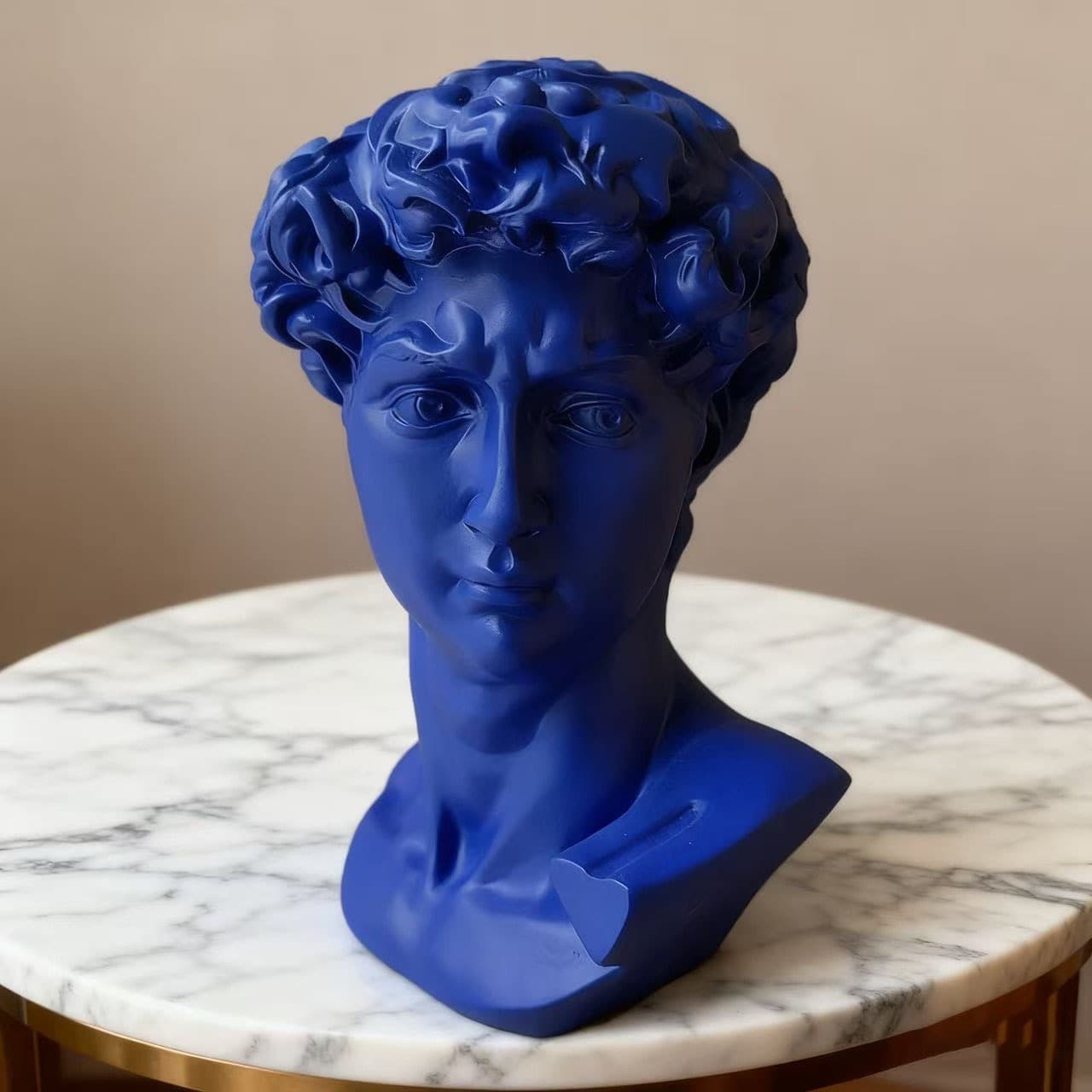 Blue David Imitation Plaster Resin Small Statue Decor, Living Room Entryway Home Ornament, European Style Direct from Factory