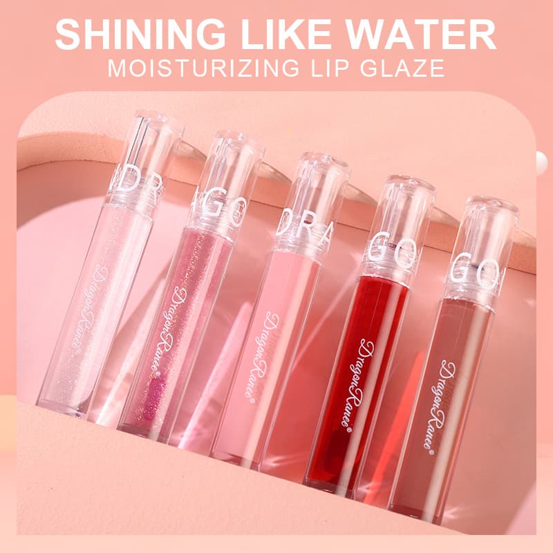 Mirror Water Lip Glaze Lipstick Lip Tint Gloss Glass Shiny Surface Student Women Transparent Bubble Gloss
