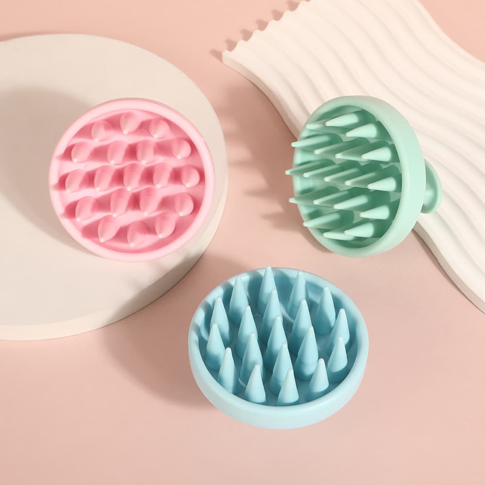 In-Stock Silicone Shampoo Brush for Scalp Cleaning and Massage, Deep Scalp Scrubbing, Anti-Itching Tool, Suitable for Both Dry and Wet Use