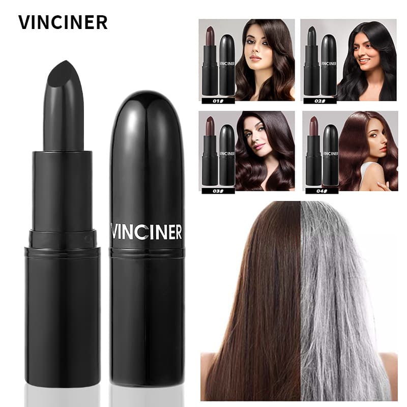 VINCINER Cross-border Exclusive Disposable Hair Coloring Pen, Portable Lipstick for Temporary Color Touch-up