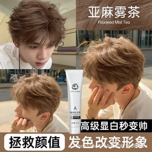 Flax Mist Brown Hair Dye 2025 Trendy Color Plant-Based Pure Home Hair Dye for Men Brightening Non-Staining Scalp