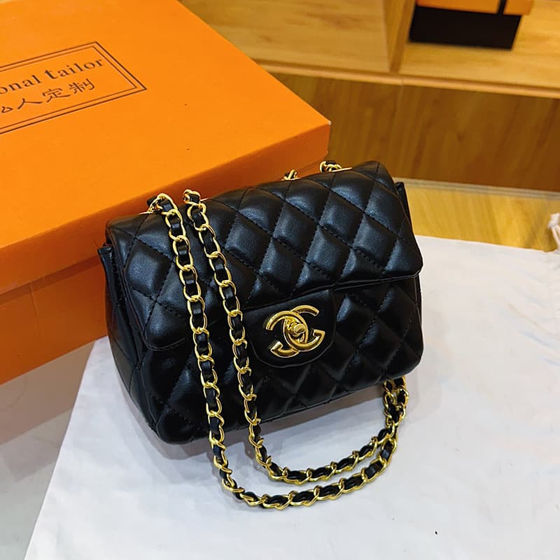 Manufacturer cross-border wholesale rhombus chain bag, high-end, fragrant and fashionable women's bag, versatile shoulder crossbody bag, small square bag