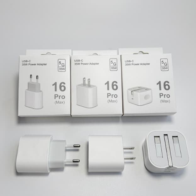 PD35W Charger Head Packaging Box Suitable for Apple 16 Charger Neutral Brand CE Certified Fast Charging European Standard White Box