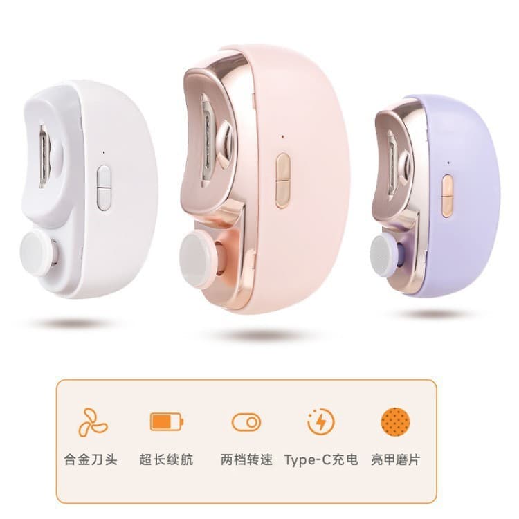 Battery-Powered Nail Drill Electric Nail Clipper Anti-Pinch Automatic Nail Trimmer for Kids and Adults