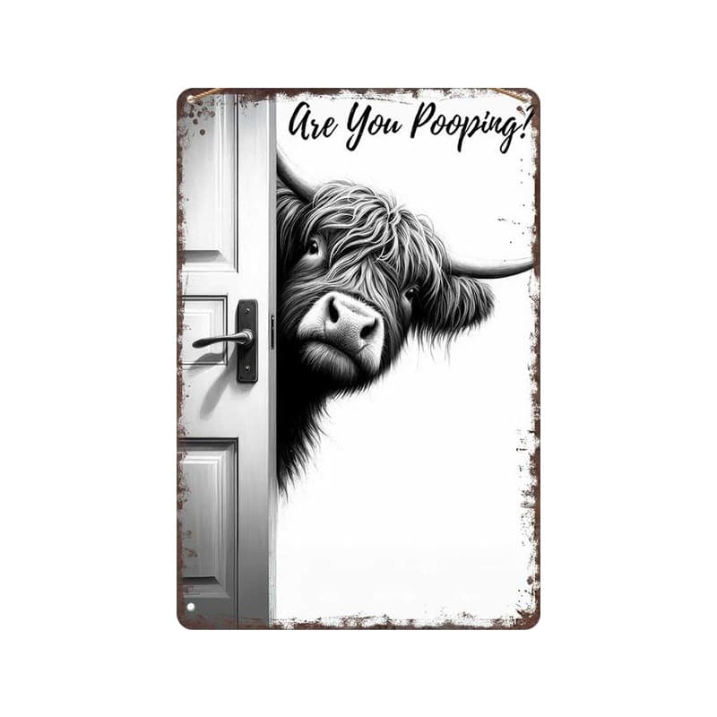 American animal tin painting retro home wall decoration cross-border new product tinplate metal signs factory wholesale