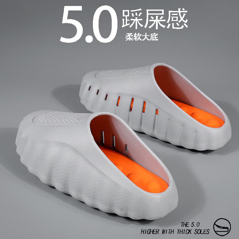 Thick Sole Non-Slip Home Slippers for Men and Women, Soft Breathable Cloud-Like Clog Slippers, Comfortable Closed-Toe EVA Slippers