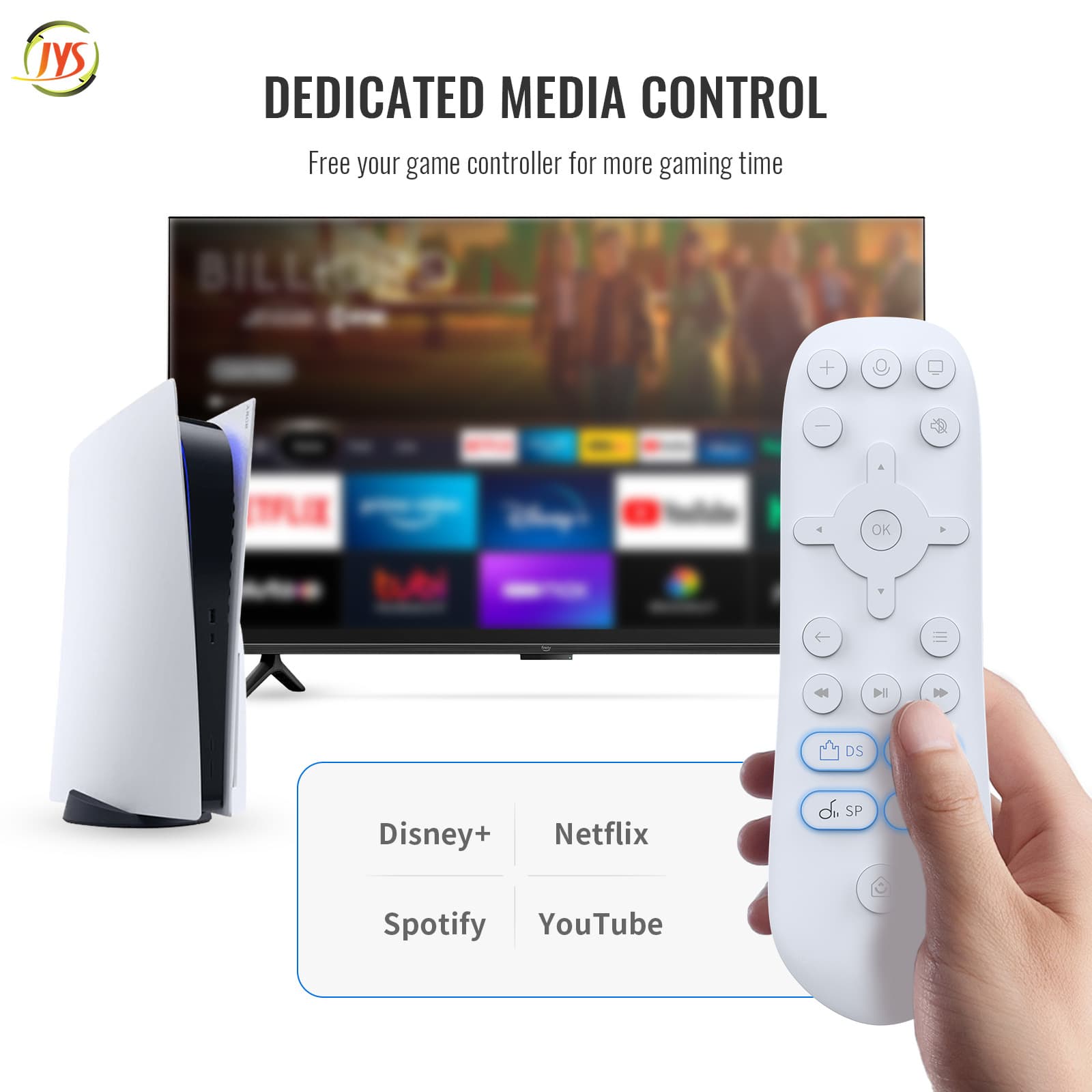 Universal Remote for PS5/PS5 Pro/PS5 Slim Series Consoles, P5 Infrared Remote with Sensitive Touch
