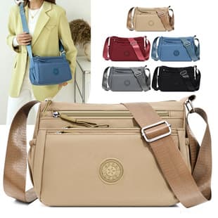 2026 New Fashion Oxford Cloth Multi-Pocket Casual Women's Shoulder Bag with Layered Storage, Simple Commuter Crossbody Bag