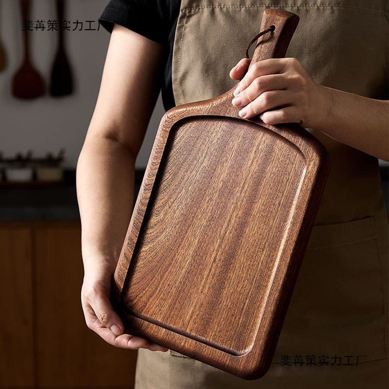 Wooden Tray Rectangular Steak Board Chopping Solid Wood Cutting Board Fruit Plate Oval Western Food Wood Plate Pizza Board