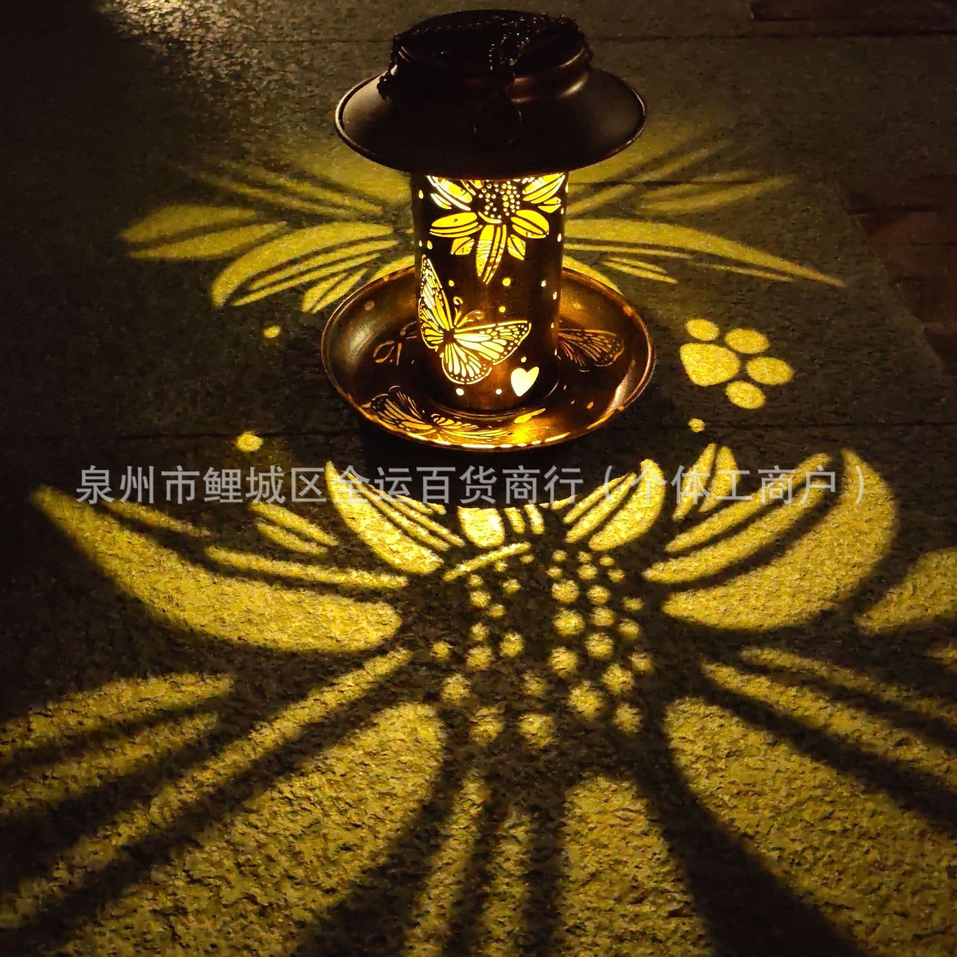 Solar Outdoor Waterproof Iron Bird Feeder Amazon Garden Hanging Feeder Courtyard Landscape Light