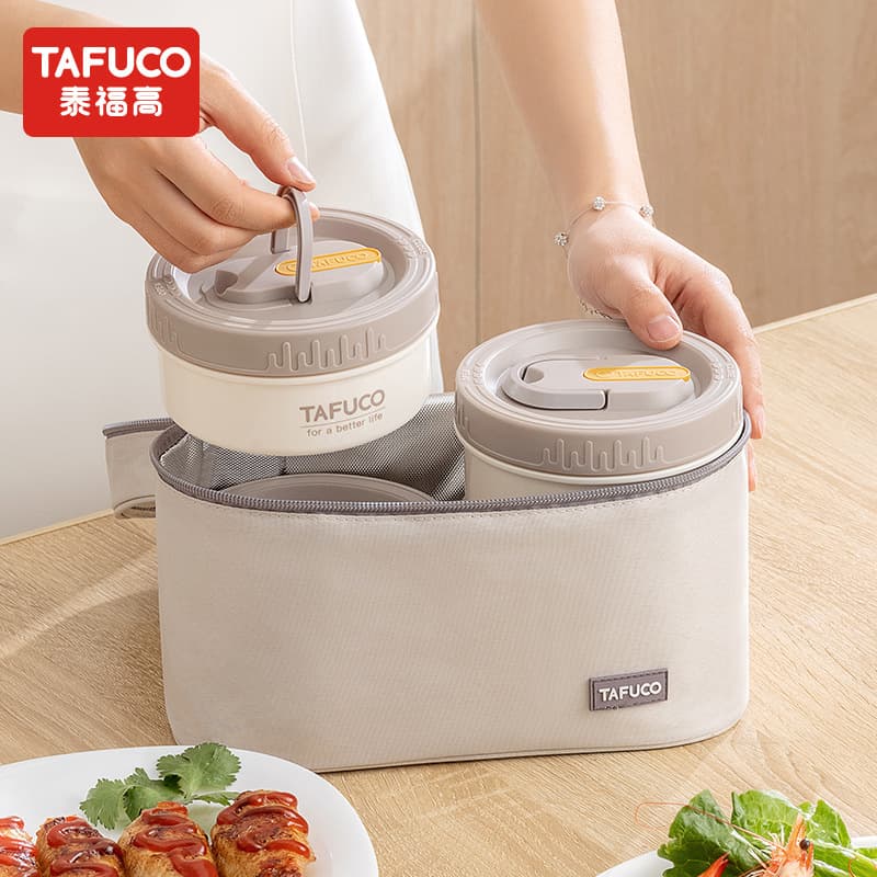 Japan Taifu High New Lunch Box 316L Stainless Steel Leak-Proof Insulated Food Jar Bento Box Set T5390