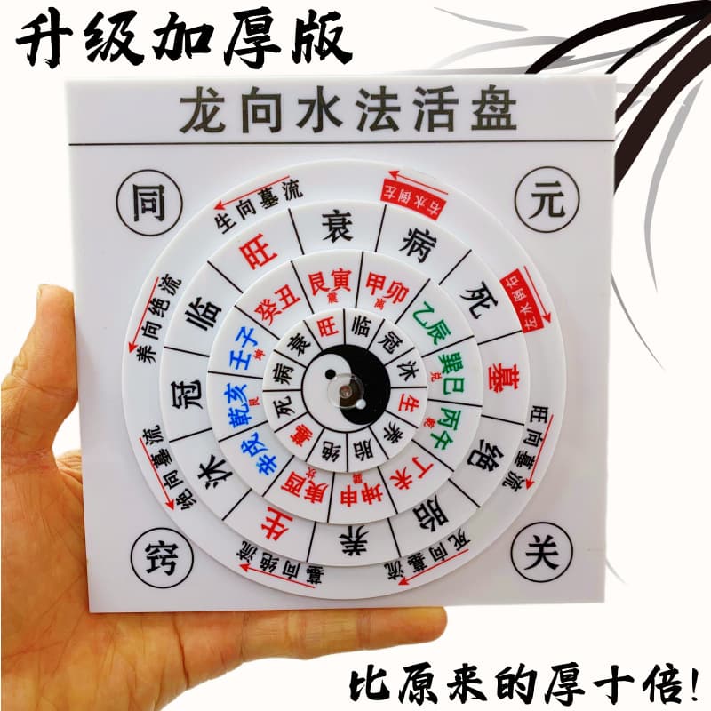 Dragon Direction Water Method Live Plate Water Method Compass, Sanhe Four Configurations, Thickened Non-Deforming, Eight Mansions Fortune Five Decisions Five-Layer Rotating