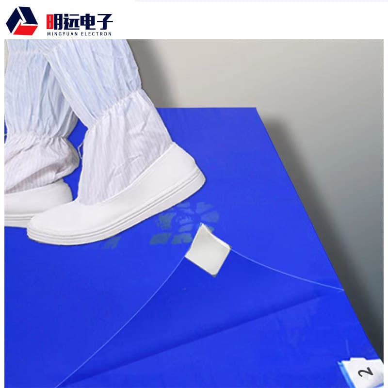 Ready stock wholesale blue dust mat, factory workshop/cleanroom/household entrance disposable dust collection adhesive mat