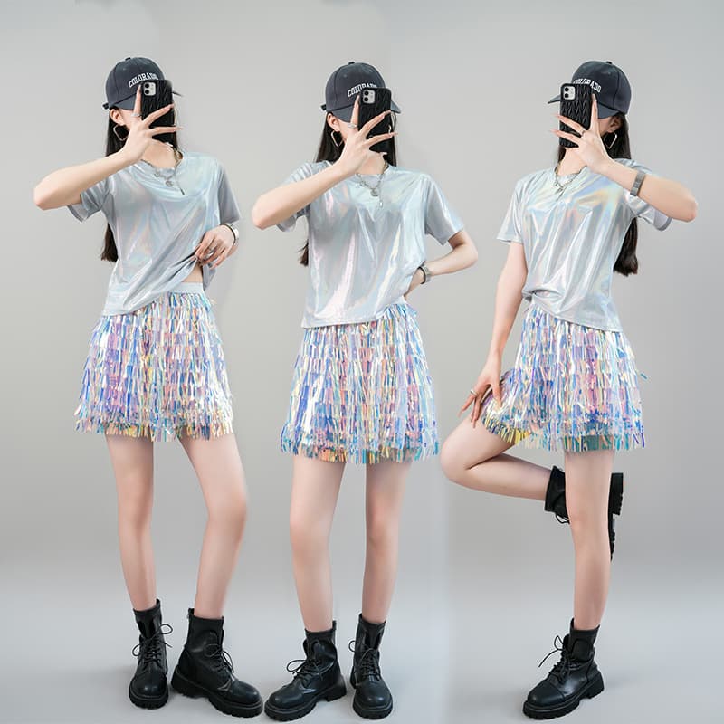 South Korea Women's Team Cheerleading Performance Student Games Opening Ceremony Costume Team Cheerleader Jazz Performance Suit