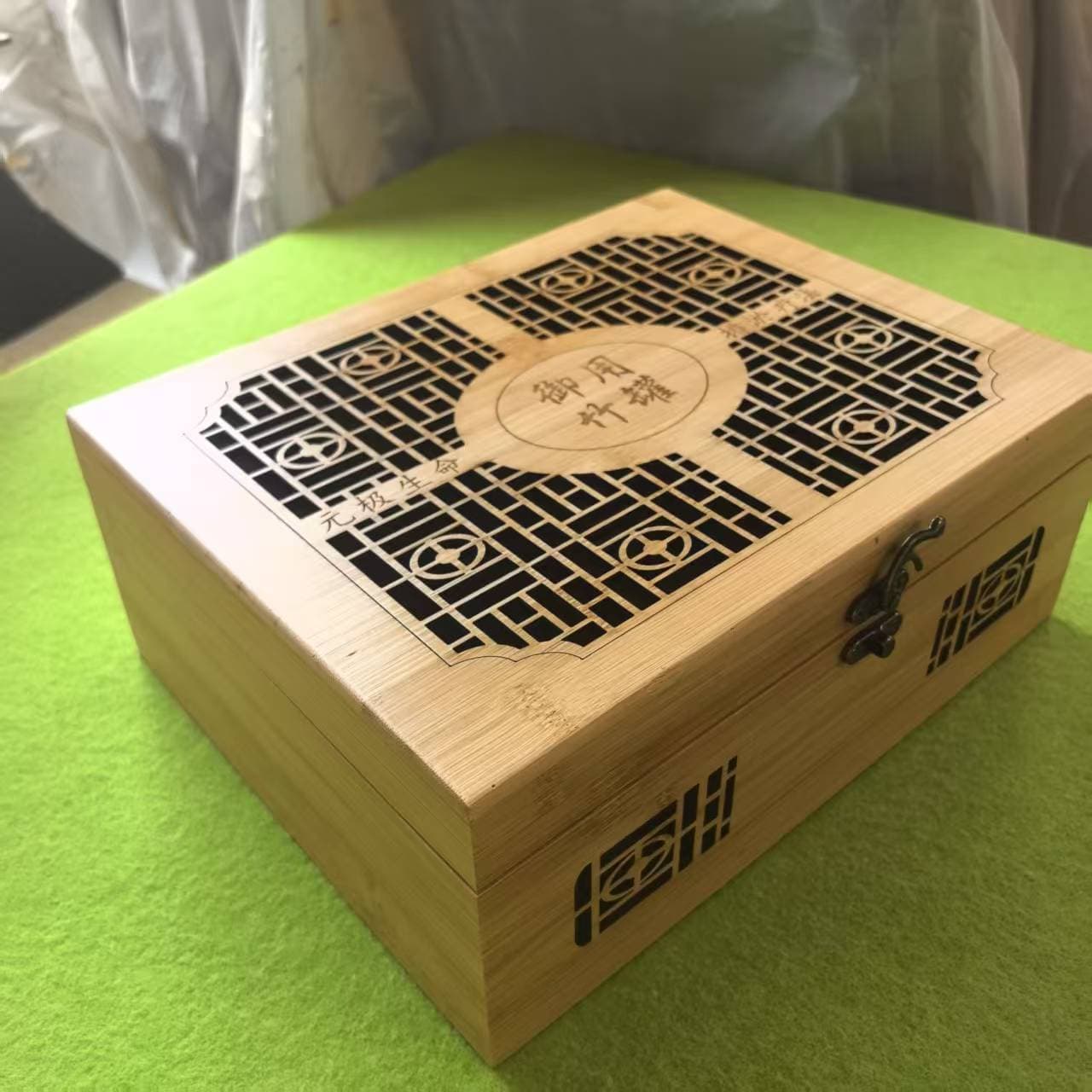 Anji Bamboo Box Bamboo Can Box Cupping Boiled Thumb Can Royal Bamboo Can Green Set Box Purple Bamboo Micro Row Packing Box