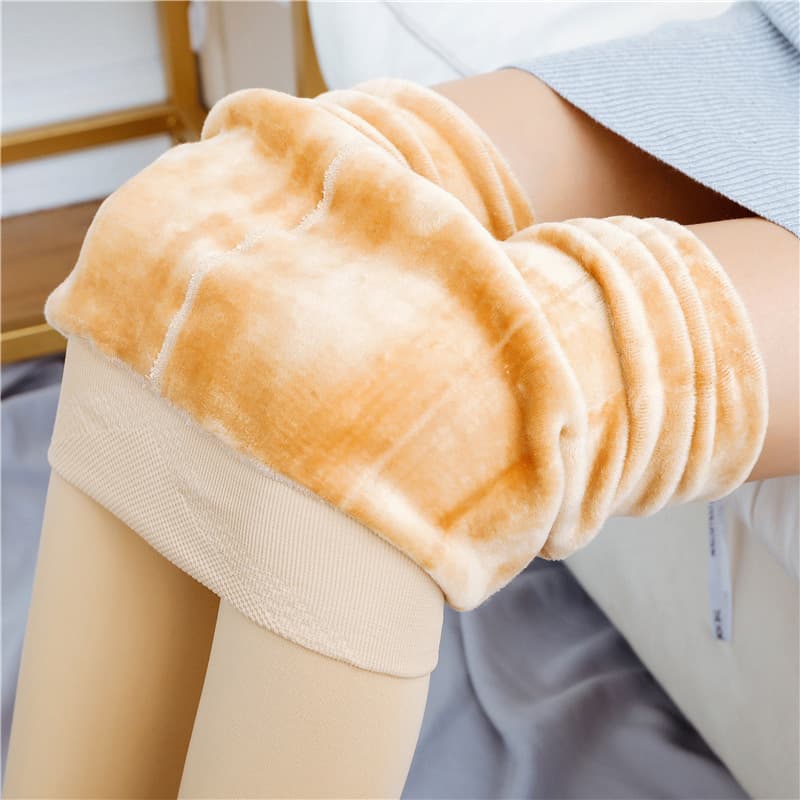 New autumn and winter women's velvet thickened one-piece pants, super soft, slimming, anti-pilling pantyhose, black skin leggings