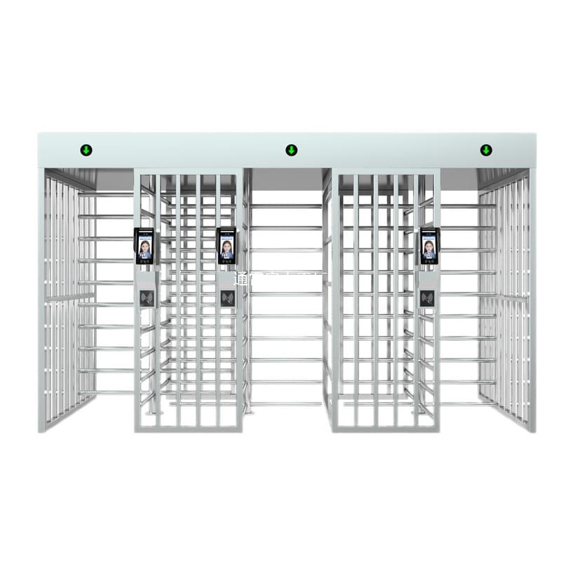 Yuntong community, prison, construction site real-name management three-channel full-height turnstile, 90-degree stainless steel rotating access control