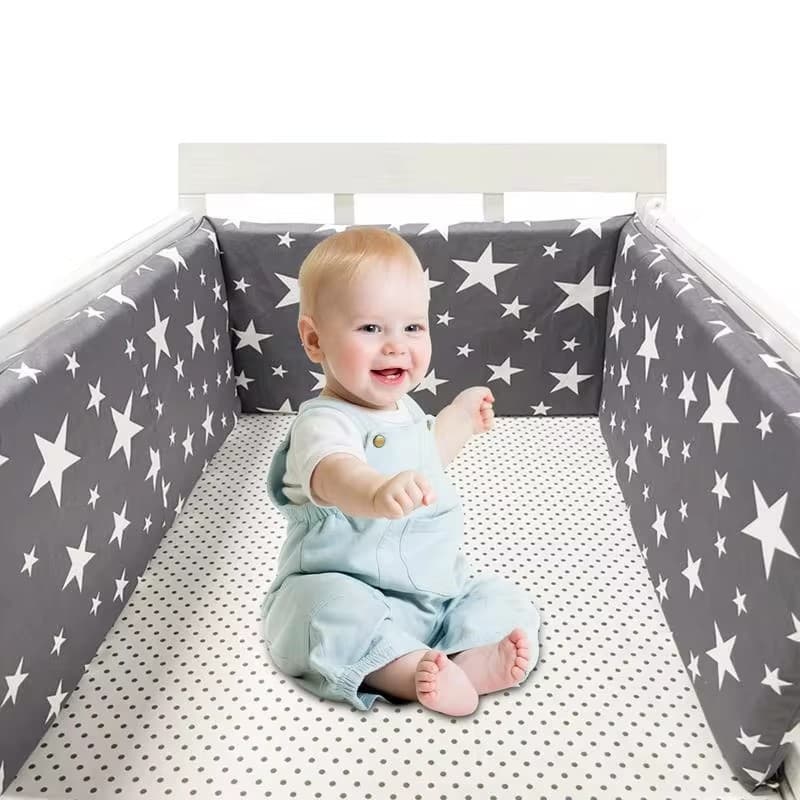 Pure Cotton Crib Bumper, Removable and Washable One-Piece Infant Bed Bumper, Wholesale Cross-Border Distribution