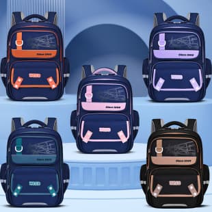Astronaut primary school student backpack spine-protection weight-reducing large capacity lightweight backpack for boys and girls school style with printed LOGO