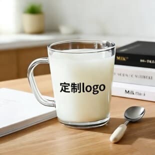 New Cartoon Kids Single Handle Milk Measuring Cup Breakfast Cup with Lid and Straw Glass Cup