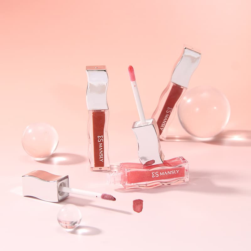 MANSLY Starfall Bling Mirror Lip Glaze, Moisturizing Watery Glossy Plump Lips, Fine Shimmer, Brightening and Youthful, Lip Gloss for Students