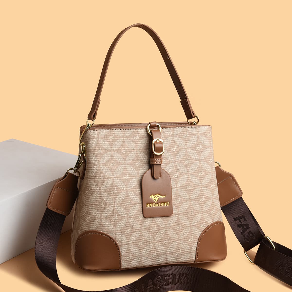 Casual Commuter Bag for Women Cross-Border New Retro Stylish Printed Crossbody Bag Korean Fashion Versatile Shoulder Bag