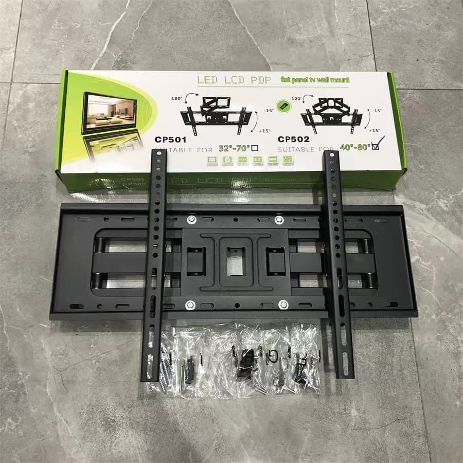 Factory wholesale CP502/NS-600 assembly type TV wall mount 40-80 inch LCD wall swivel extendable