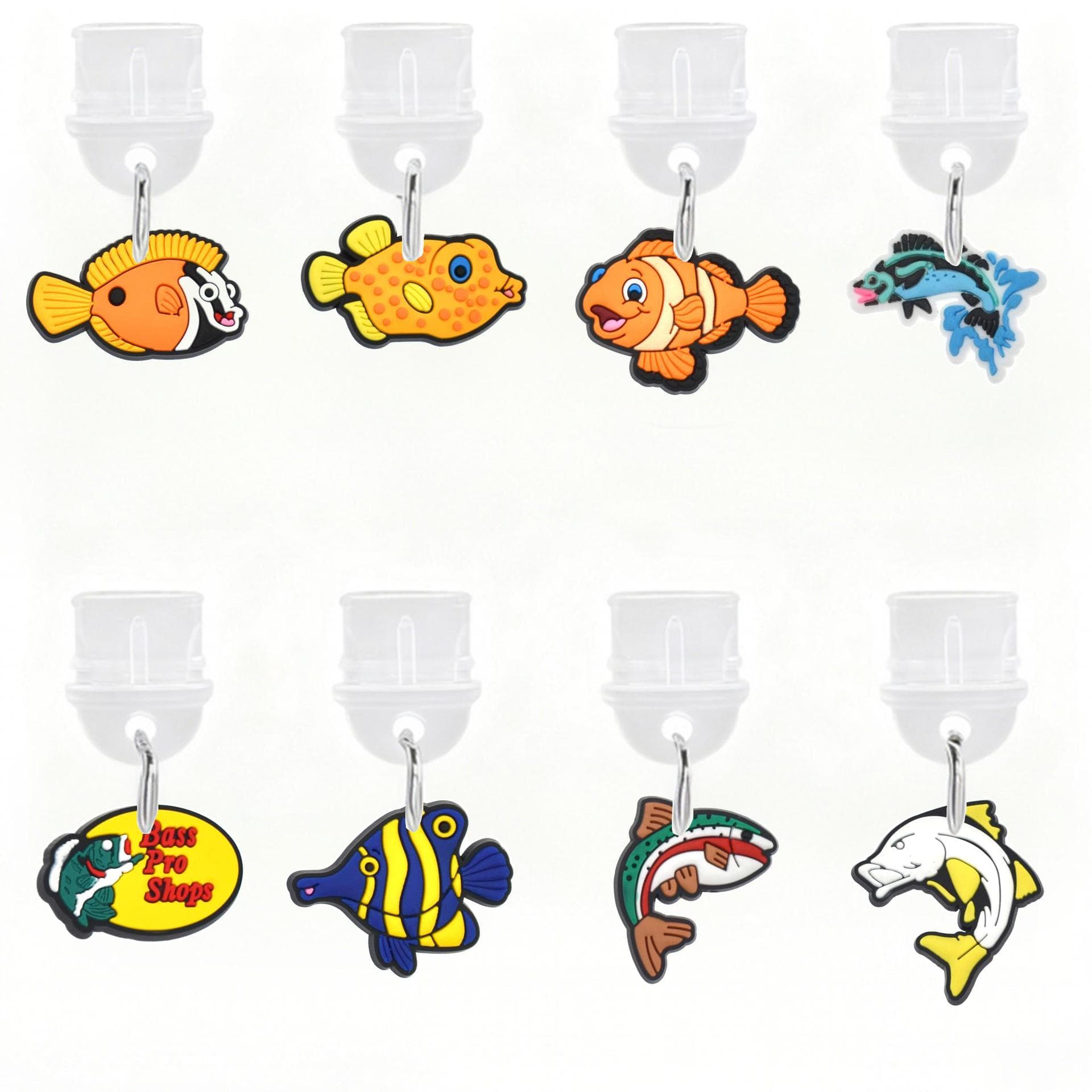 Best-selling cross-border small fish series PVC soft rubber phone dust plug, creative shape charm, DIY for phones