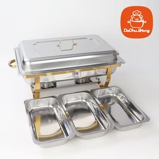Cross-border Supply Stainless Steel Buffet Stove Suitable for Restaurant Hotel Heating Alcohol Stove Semi-plated Self-service Insulation Stove