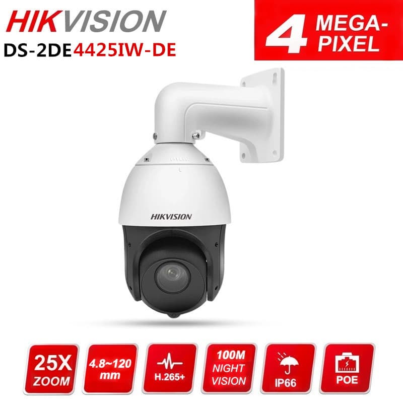 Hikvision English IP PTZ Camera H.265+ 4MP DS-2DE4425IW-DE