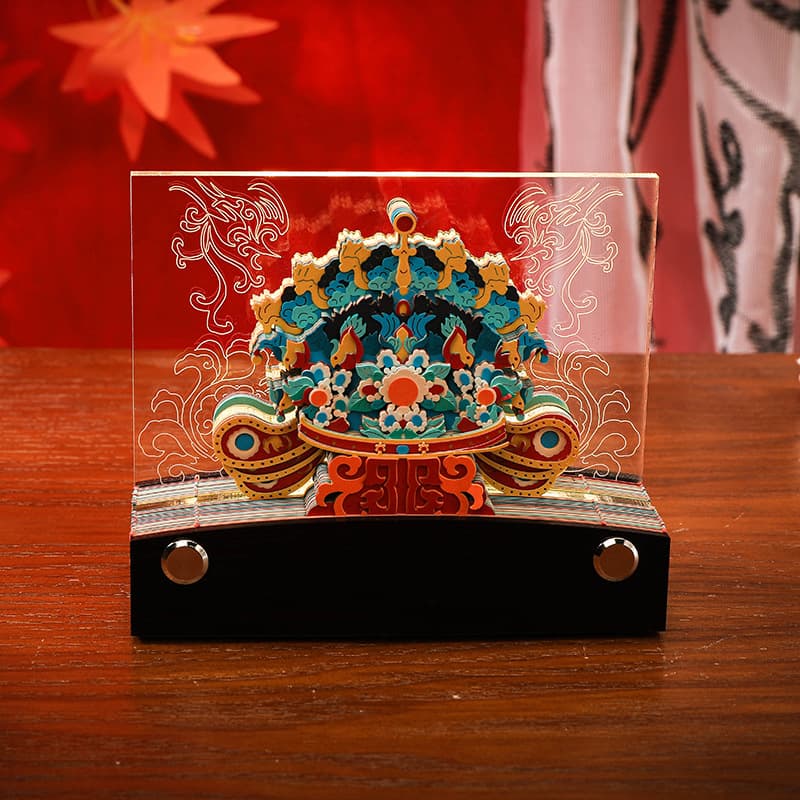 National Museum Phoenix Crown 3D Tear-off Notepad, Empress Xiaoduan's Nine Dragon Phoenix Crown, Beijing Palace Museum Cultural and Creative Souvenir