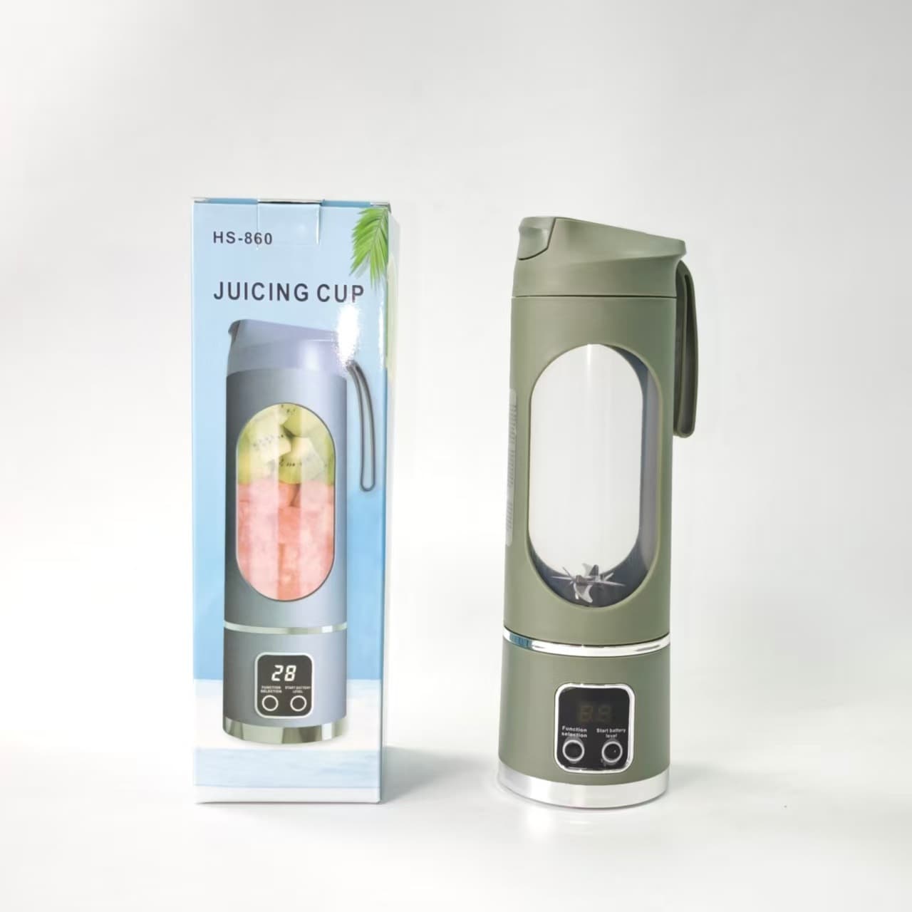 Cross-Border Juicer Cup with 12-Blade Composite, Fully Automatic, Home Ice Crushing, Rechargeable Portable Juice Machine, Outdoor Travel Cup
