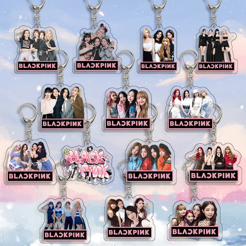 New BLACKPINK group keychain Park Chaeyoung acrylic pendant JISOO keychain Kim Ji-ni decoration