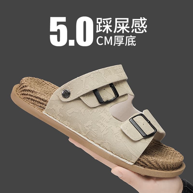 Large Size Sandals for Men, Summer Non-slip, Durable, Outdoor Sports Soft Sole Beach Sandals, Premium Men's Birkenstock Driving Sandals