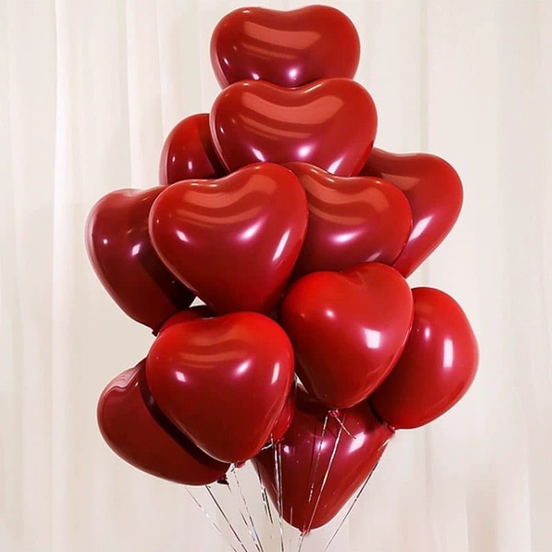 Thickened love balloon wedding room decoration ruby red pomegranate red children's birthday party decoration proposal