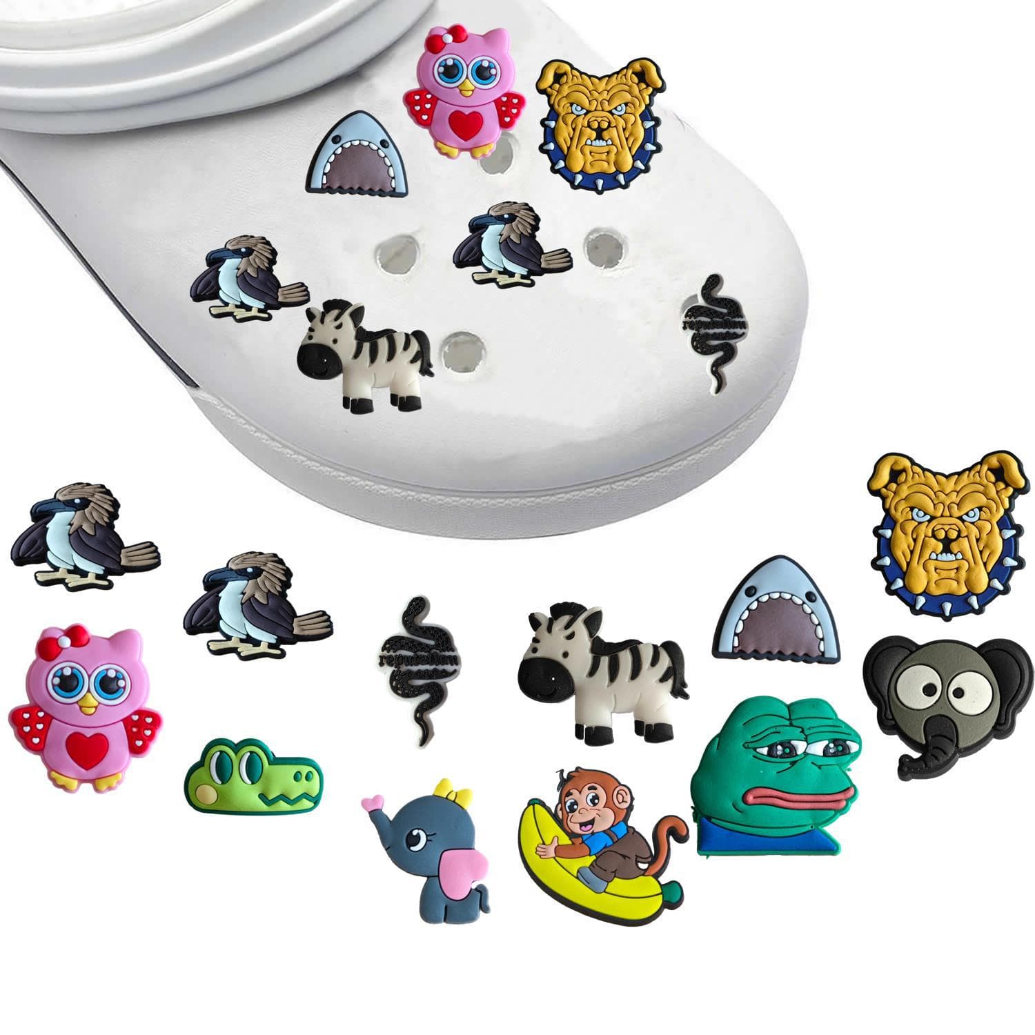 Animal Shein Cartoon Cute Holiday Party Cross-Border Best-Selling PVC DIY Shoe Accessories Shoe Flower Hole Shoe Buckle