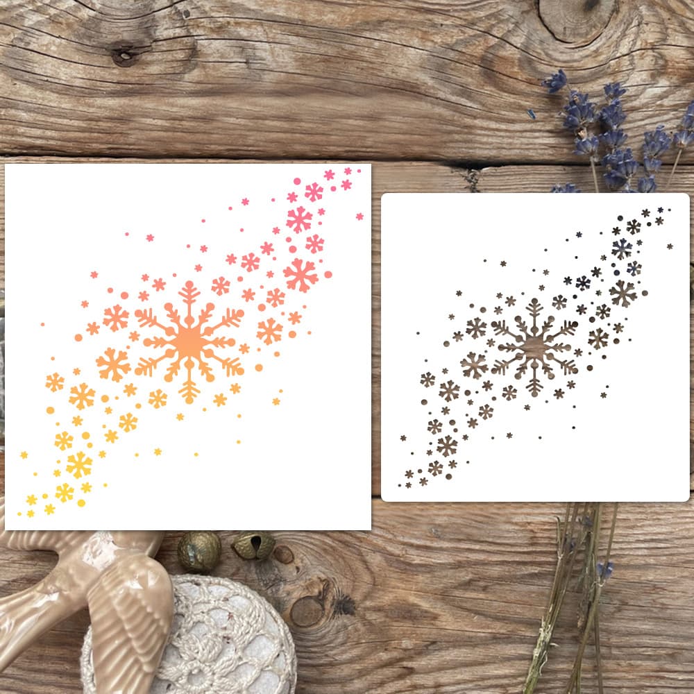 Journal Painting Masking Board Hollow Engraving Plastic Template Graffiti Spraying Decoration Snowflake Background Drawing Mold