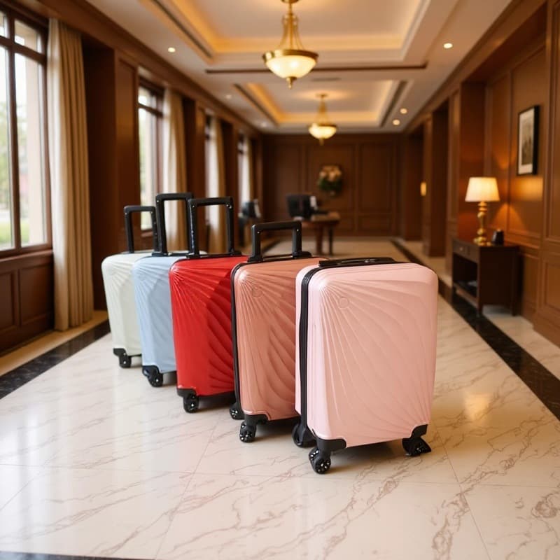 New 20-inch Trolley Luggage with Universal Wheels, Solid Color Travel Suitcase, Fashionable Carry-on ABS Material Gift Box