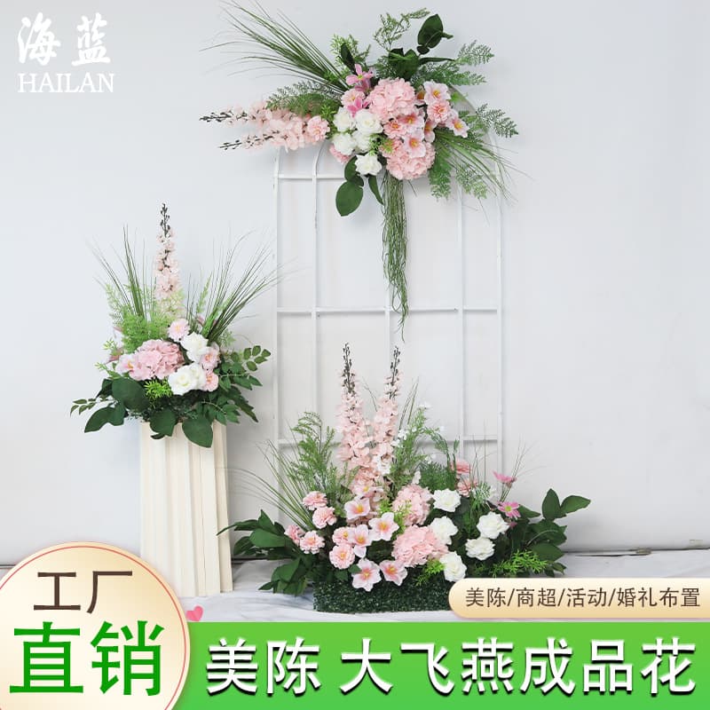 Wholesale Artificial Chidamine Flowers for Wedding Row Decor, Wedding Scene Setup, Floor Row Decor, Wedding Props
