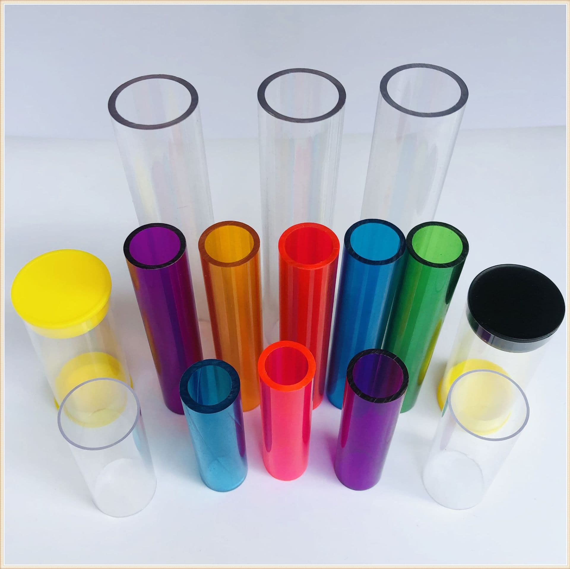 ABS drawn tubes, colored ABS tubes for toys and appliances, ABS toy plastic tubes, ground spike decorative lights, PS small round tubes